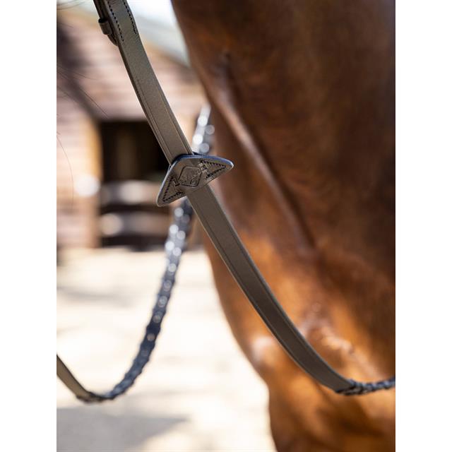 Reins LeMieux Leather Laced Black-Silver