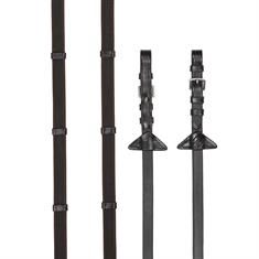 Reins LeMieux Rubber Grip Continental Brown-Silver