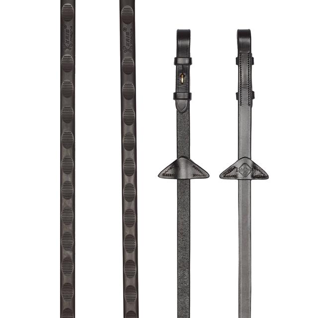 Reins LeMieux Rubber Magna Grip Brown-Gold