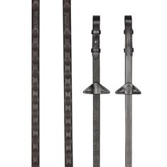 Reins LeMieux Rubber Magna Grip Brown-Silver