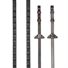 Reins LeMieux Rubber Magna Grip Mid Brown-Gold