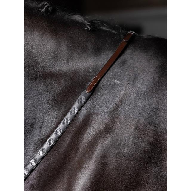 Reins LeMieux Rubber Magna Grip Mid Brown-Gold