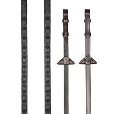 Reins LeMieux Rubber Magna Grip Mid Brown-Silver