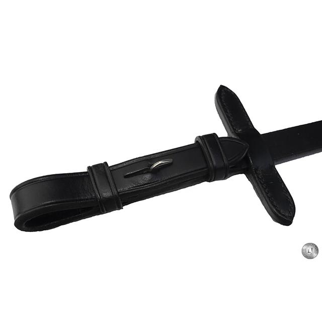 Reins LJ Leathers Pro Selected Decorative Stitching Black
