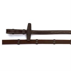 Reins LJ Leathers Pro Selected Decorative Stitching Brown