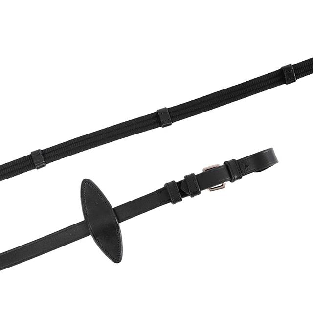 Reins Montar Fair With Stoppers Black