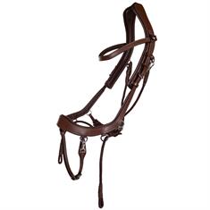 Reins PresTeq FayRein Bitless With Clip + Stops Brown