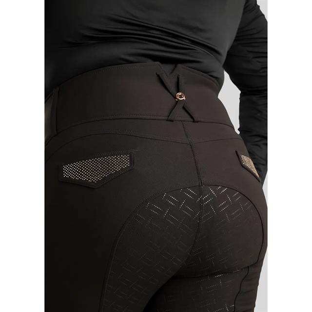Reithose Briella Roségold Vollbesatz Silikon Montar Black