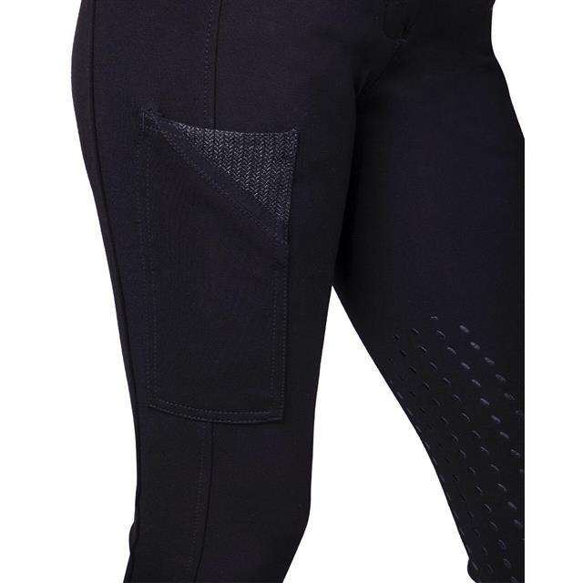 Reithose Kae Kids Kniebesatz Silikon QHP Black