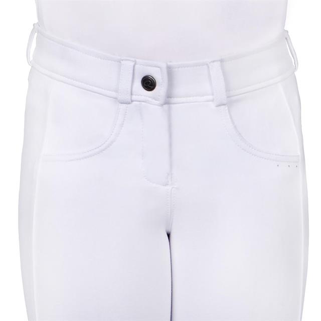 Reithose Kae Kids Kniebesatz Silikon QHP White