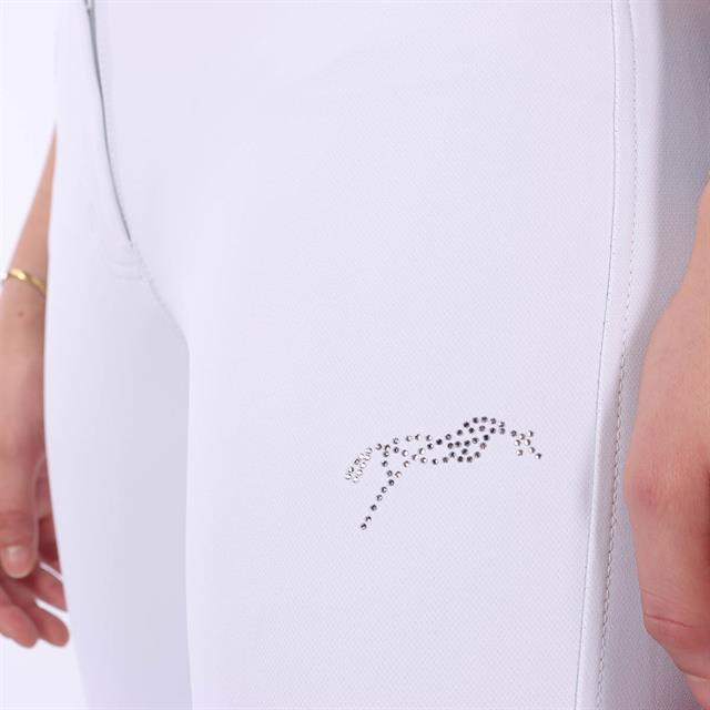Riding Breeches Elegance Kniebesatz Silikon Pénélope White