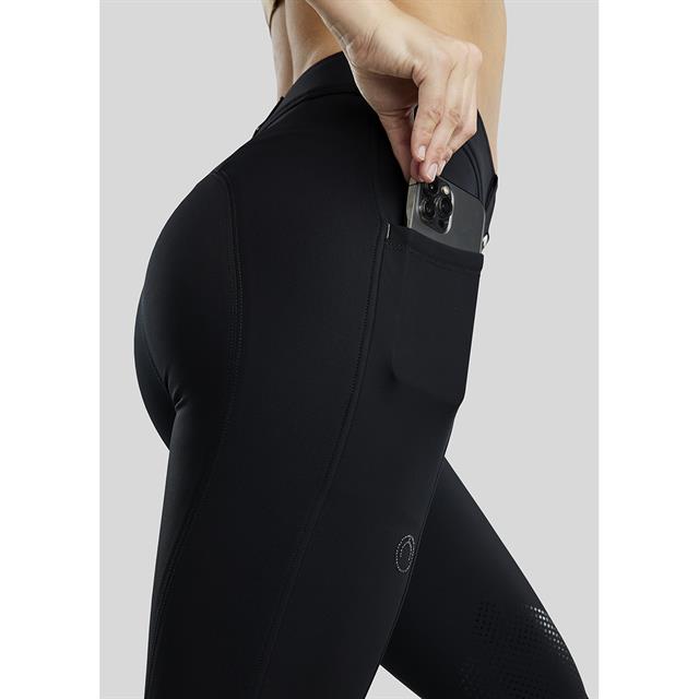 Riding Breeches Montar MOZida Refined Gun Metal Full Grip Black