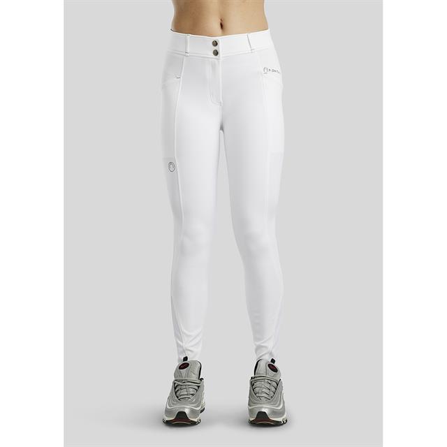 Riding Breeches Montar MOZida Refined Gun Metal Full Grip White
