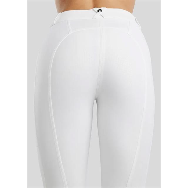 Riding Breeches Montar MOZira Refined With Compression Full Grip White