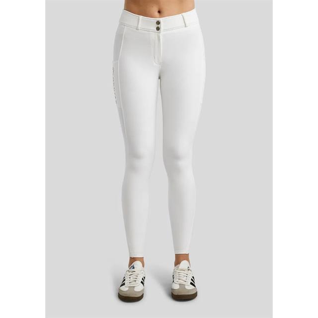 Riding Breeches Montar Yati Phone Pockets Full Grip MOMegan White
