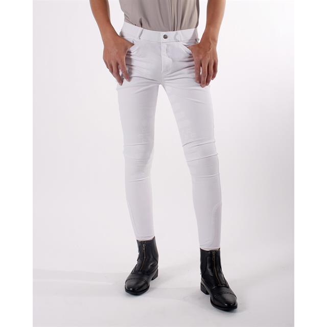Riding Breeches QHP Fillip Leg Grip Kids White