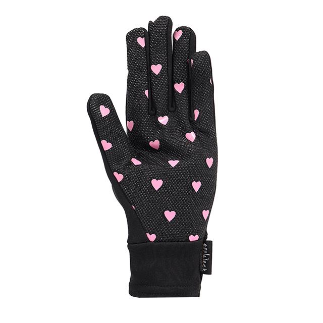 Riding Gloves Epplejeck EJFall In Love Kids Black-Pink