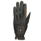 Riding Gloves Roeckl Bi Colour Grip Black-Dark Brown