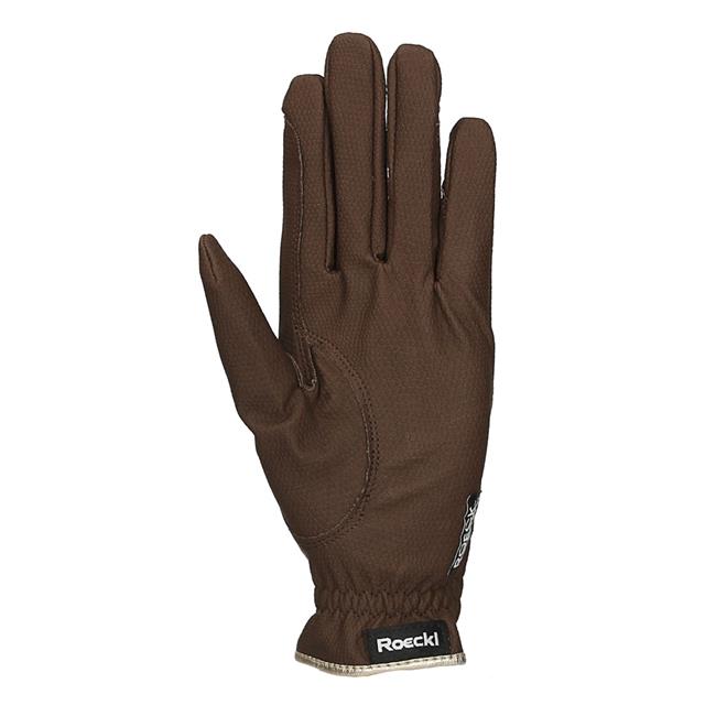 Riding Gloves Roeckl Bi Lined Brown-Gold