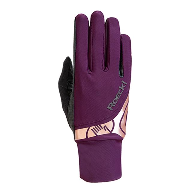 Riding Gloves Roeckl Melbourne Econyl Mid Purple