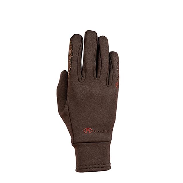 Riding Gloves Roeckl Warwick Polartec Kids Brown-Brown