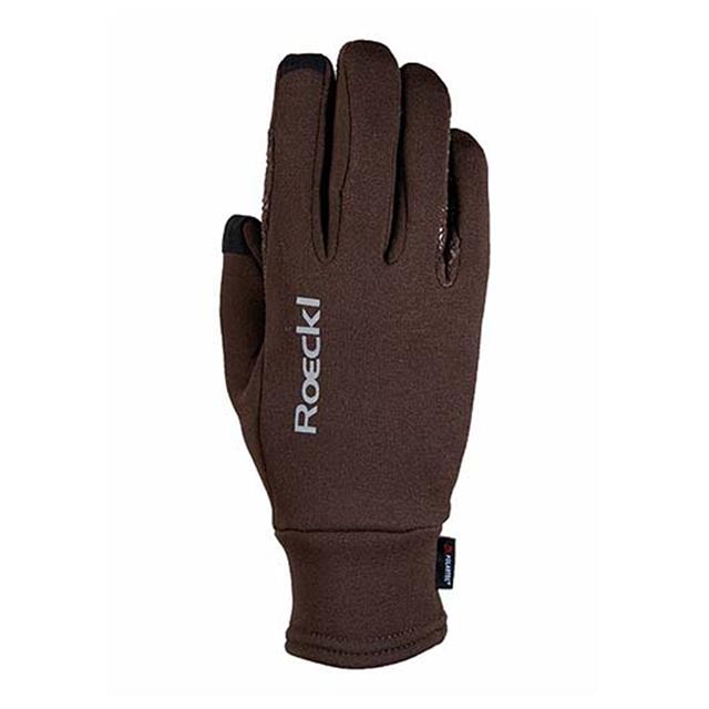 Riding Gloves Roeckl Weldon Polartec Brown-Brown