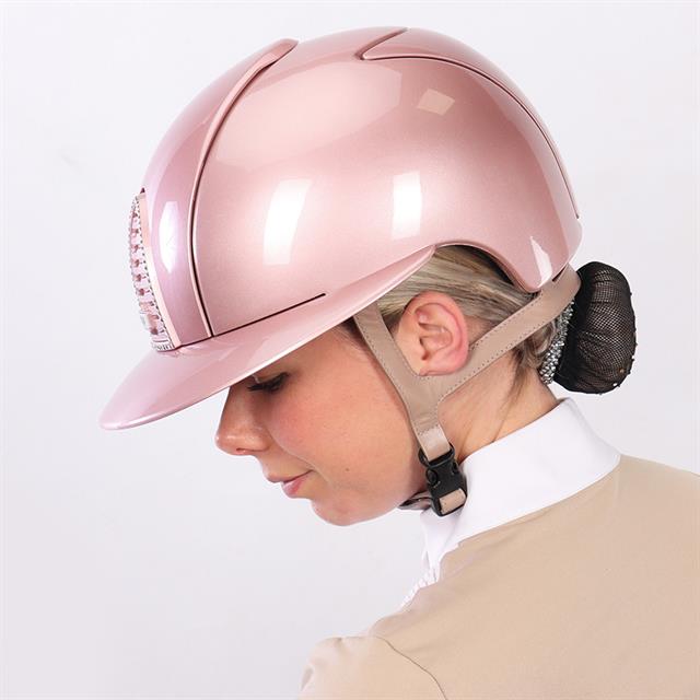 Riding Helmet KEP Italia Cromo 2.0 Diamond Pink Polo Visor Pink