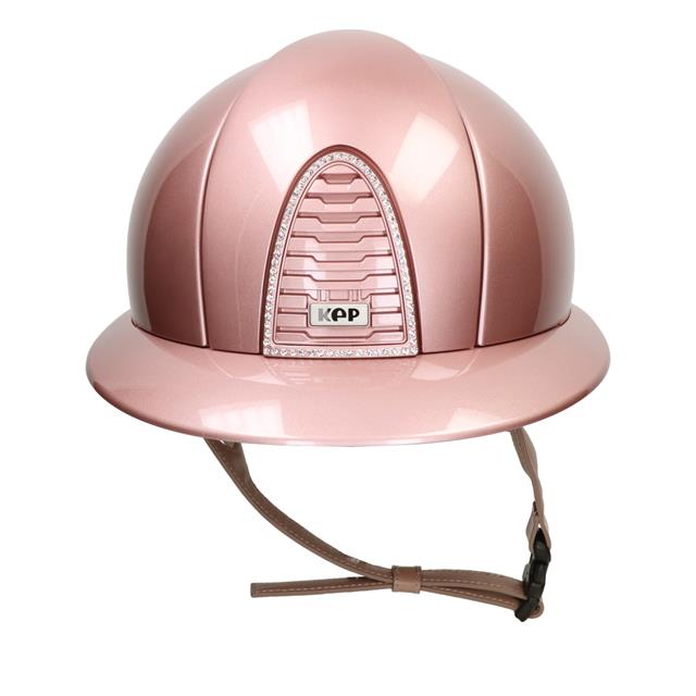Riding Helmet KEP Italia Cromo 2.0 Diamond Pink Polo Visor Pink