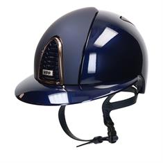 Riding Helmet KEP Italia Cromo 2.0 Polish Metal Textile Dark Blue