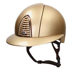 Riding Helmet KEP Italia Cromo 2.0 Textile Golden Sand Rose Gold Frame Gold