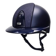 Riding Helmet KEP Italia Cromo 2.0 Textile Polo Star Front Dark Blue