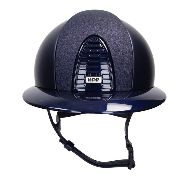 Riding Helmet KEP Italia Cromo 2.0 Textile Polo Star Front Dark Blue