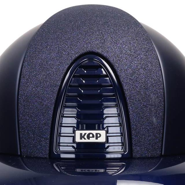 Riding Helmet KEP Italia Cromo 2.0 Textile Polo Star Front Dark Blue