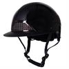 Riding Helmet QHP Miami Polo-Shirt Visor Black