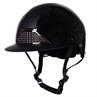 Riding Helmet QHP Miami Polo-Shirt Visor Black