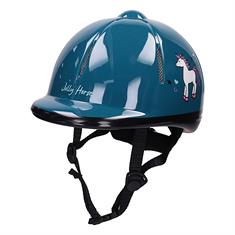 Riding Helmet Red Horse Kids Turquoise
