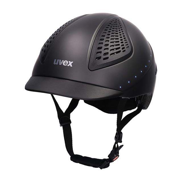 Riding Helmet Uvex Exxential II Led Dark Grey