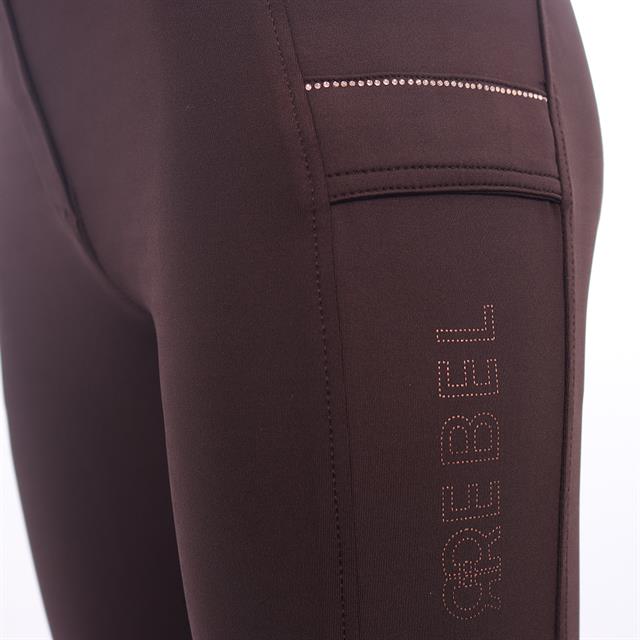Riding Leggings Brushed Full Grip Rebel by Montar Brown