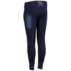 Riding Leggings Harry's Horse Denim Diva Violet Full Grip Kids Denim