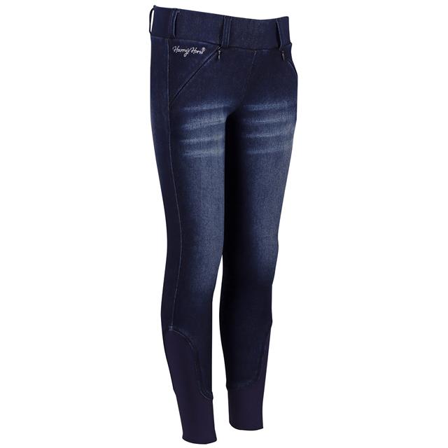 Riding Leggings Harry's Horse Denim Diva Violet Full Grip Kids Denim