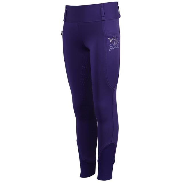 Riding Leggings Harry's Horse Diva Violet Full Grip Kids Dark Purple