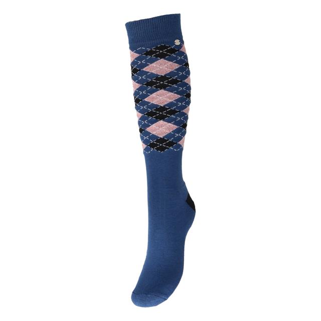 Riding Socks Epplejeck EJSquare Lurex Dark Blue-Light Blue
