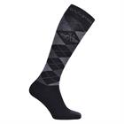 Riding Socks HV POLO Argyle Black-Light Grey
