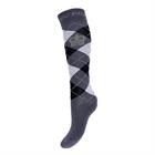 Riding Socks HV POLO Argyle Dark Grey-Black