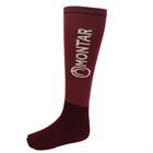 Riding Socks Montar With Logo Uni Dark Red