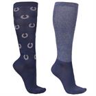 Riding Socks QHP Gift Box 2-Pack Dark Blue