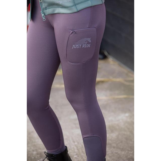 Riding Tights Harry's Horse Just Ride Provence Full Grip Purple