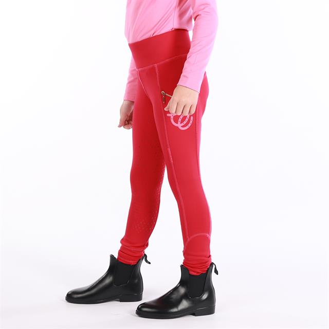 Riding Tights Harry's Horse LouLou Sand Full Grip Kids Dark Pink