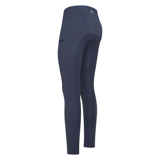 Riding Tights Imperial Riding IRHShiny Uni Full Grip Kids Dark Blue