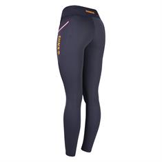 Riding Tights KNHS Full Grip Dark Blue-Orange